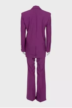 Purple suit with tag
