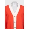 Straight-cut cardigan with buttoned pockets