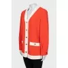 Straight-cut cardigan with buttoned pockets