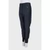 Tapered striped trousers with cuffs