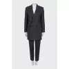 Gray suit with a long jacket