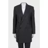 Gray suit with a long jacket