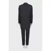 Gray suit with a long jacket