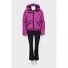 Ski suit with signature print