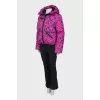 Ski suit with signature print