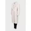 White teddy fur coat