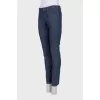 Low-rise straight jeans with a zipper