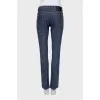 Low-rise straight jeans with a zipper