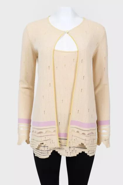 TOP set on straps and cardigan