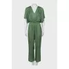 Green short-sleeved jumpsuit