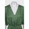 Green short-sleeved jumpsuit