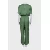 Green short-sleeved jumpsuit