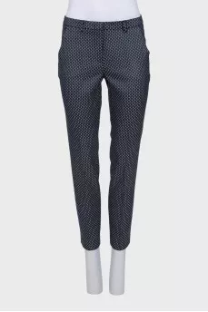 Blue printed suit