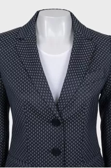 Blue printed suit