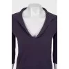 Purple pullover with 3/4 sleeves