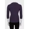 Purple pullover with 3/4 sleeves