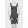 Fitted dress with contrasting hem