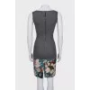 Fitted dress with contrasting hem