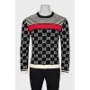 Men's jumper with a signature print