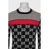 Men's jumper with a signature print