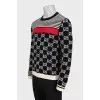 Men's jumper with a signature print