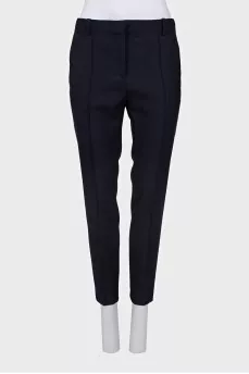 Wool tapered trousers