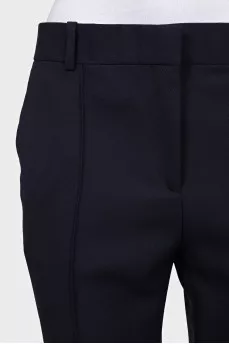 Wool tapered trousers