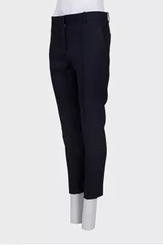 Wool tapered trousers