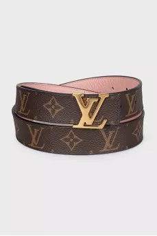 Reversible belt with signature monogram