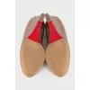 Beige wedge shoes