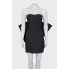 Black mini dress with a massive bow