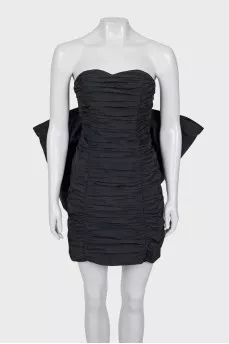 Black mini dress with a massive bow