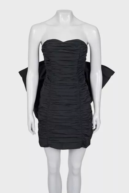 Black mini dress with a massive bow