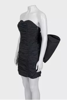 Black mini dress with a massive bow