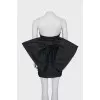 Black mini dress with a massive bow
