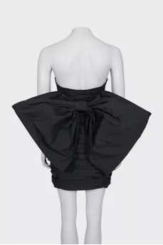 Black mini dress with a massive bow