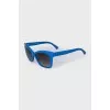 Blue square frame sunglasses