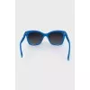 Blue square frame sunglasses