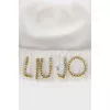 White hat with a golden logo