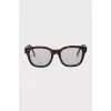 Brown square framed glasses