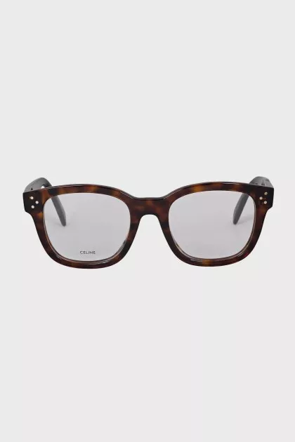 Brown square framed glasses