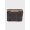 Mini chain bag with signature print