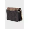 Mini chain bag with signature print