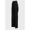 High-waisted wool trousers