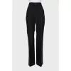 High-waisted wool trousers