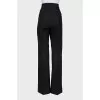 High-waisted wool trousers