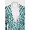 Dress with a branded monogram and tag