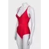 One-piece red swimsuit