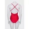 One-piece red swimsuit