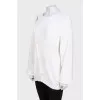 White cardigan with asymmetrical fastening